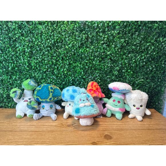 Huge Bundle of 7 Living On The Veg Plush Mushroom Plush Series 1 - Picture 1 of 11